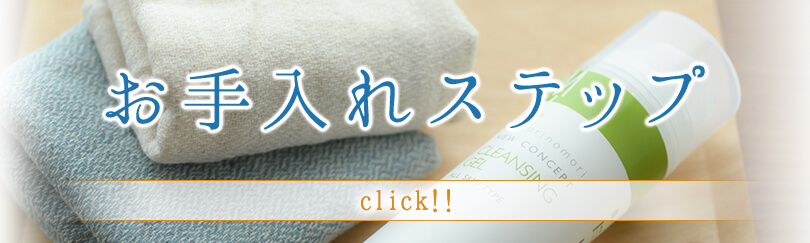 お手入れステップ